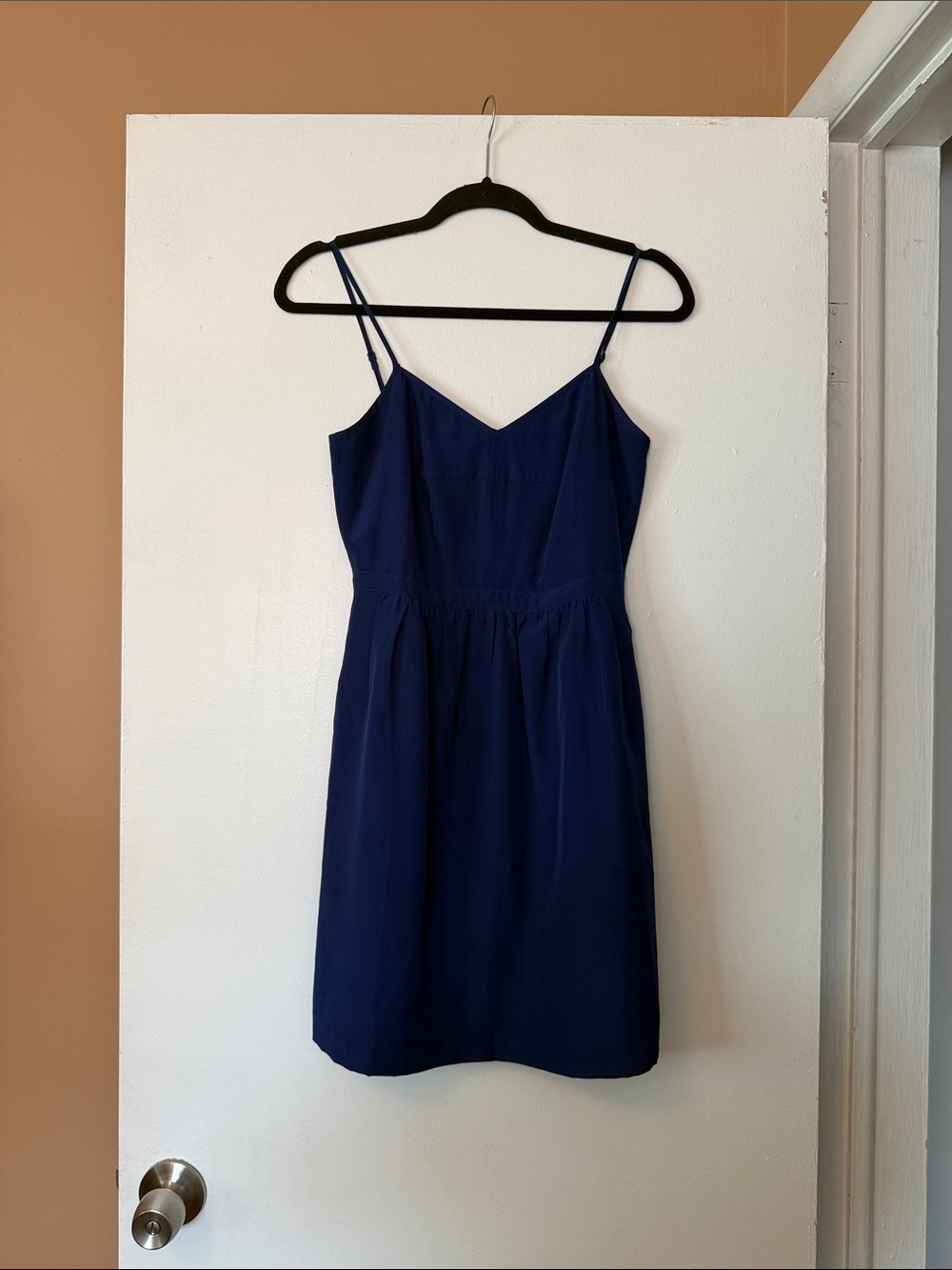 J. Crew Classic Royal Blue Spaghetti Strap Mini Dress
